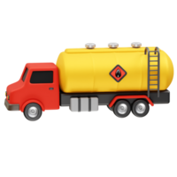 Tanker Truck Transporting Fuel icon 3d. Oil tank truck icon 3d. png