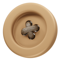 button with thread detailing icon 3d. Sewing button icon 3d rendering illustration png