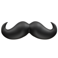 Mustache icon 3d rendering illustration png