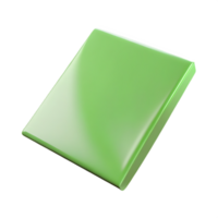 Smooth light green square tile with glossy finish and rounded edges png