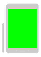 Tablet Computer Silhouette With Green Screen, can use for Pictogram, Image, Apps, Framework, Mock Up, Simulation, Background, or Graphic Design Element. png