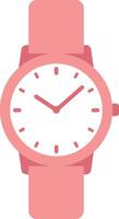 Minimalist pink wristwatch with simple dial design and modern style for everyday wear vector
