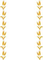 Elegant frame design featuring a repeating pattern of golden wheat stalks, perfect for autumnal or harvestthemed projects. vector