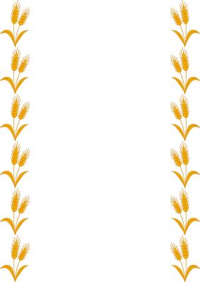 Elegant frame design featuring a repeating pattern of golden wheat stalks, perfect for autumnal or harvestthemed projects.