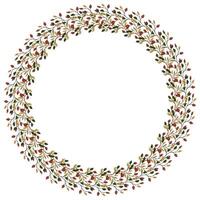 Elegant autumnal wreath design featuring intricately detailed branches with red, gold, and green leaves, perfect for fallthemed invitations or seasonal decorations. vector