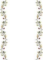 Elegant frame design featuring a delicate arrangement of stylized autumn leaves in muted earth tones, perfect for adding a touch of natureinspired sophistication to your projects. vector