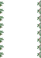 Festive Christmas Border Design with Mistletoe Branches and Berries, Ideal for Holiday Invitations or Cards vector