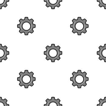 sin costura modelo de gris ruedas dentadas en blanco fondo, ideal para industrial diseño o técnico proyectos vector