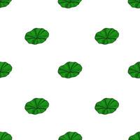Seamless pattern featuring a repeating design of vibrant green lotus leaves, offering a refreshing and natural aesthetic perfect for various design projects. vector