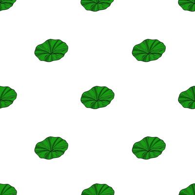 Seamless pattern featuring a repeating design of vibrant green lotus leaves, offering a refreshing and natural aesthetic perfect for various design projects.