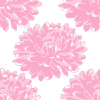 sin costura modelo de estilizado crisantemo flores con resumen formas y suave pastel color paleta, ideal para femenino diseños y primavera temas vector