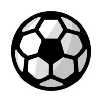 Stylish illustration of a soccer ball with a bold black outline and grayscale shading, perfect for sports-themed designs. vector