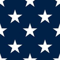 A seamless pattern featuring white stars on a dark blue background, ideal for patriotic themes, textiles, or graphic design. vector