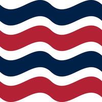 A pattern of wavy stripes in red, white, and navy blue, creating a dynamic and rhythmic design. The waves alternate in color, evoking a sense of movement and energy. vector