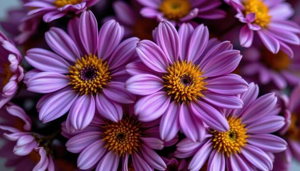 cerca arriba ver de statice flores con como el papel púrpura pétalos creando textura y profundidad en un seco ramo. foto