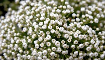 close up view of baby's breath creating a cloud like effect with thousands of tiny white blossoms. photo