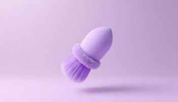 Floating Makeup Brush with Soft Bristles and Stylish Design in Lavender photo
