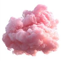 A pink cloud is shown in the air photo