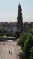 Ancient Tower of Clerigos in Porto, Portugal video