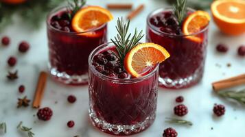 Cranberry orange festive drinks photo