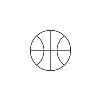 An outline icon of a basketball, representing the sport and its primary equipment. vector