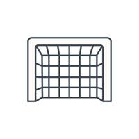 An icon of a soccer goal with a net, symbolizing scoring and the objective of the game. vector