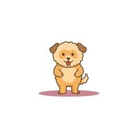 An icon of a cute cartoon puppy with a very fluffy texture, emphasizing its softness and adorable appearance. vector