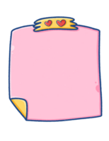 Cute Pink Memo Note with Washi Tape png