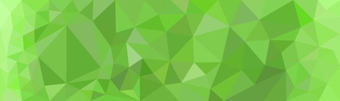 Abstract green polygonal background featuring various shades of green in a low poly geometric style, creating a fresh and modern look. vector
