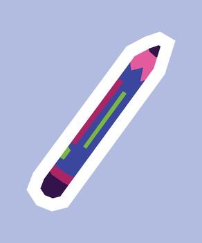 Minimal Simple Marker Sticker with Flat Soft Color Palette in Cutout Style vector