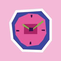 Colorful abstract clock illustration vector