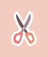 Scissors icon in bright colors vector
