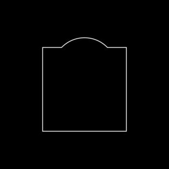 Simple Frame with Curve Line on the Top, can use for Framework, Ornate, Decoration, Certificate, Text Space, etc. Flat Style vector