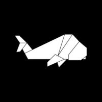 Whale Shape Inspired by Origami Form, can use for Logo, Pictogram, Aquatic Animal Figure, Website, Apps, or Graphic Design Element. Editable vector