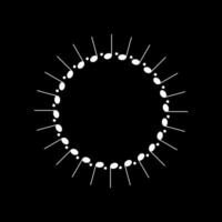 Circle Shape Created by Musical Notation Icon Symbol, can use for Musical Illustration, Decoration, Logo, Emblem, Ornate, Cover, Framework Pictogram, or Graphic Design Element. Black White Style vector
