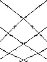 Barbed Wire Silhouette, can use for art illustration, pattern, ornate, decoration, or graphic design element. Size Editable vector