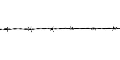 Barbed Wire Silhouette, can use for decoration, ornate, pattern, art illustration, or graphic design element. vector