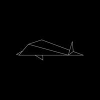 Shark Polygonal Lines, can use for Aquatic Animal Figure, Logo, Pictogram, Website, Apps, or Graphic Design Element. Editable vector