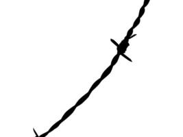 Barbed Wire Silhouette, can use for art illustration, decoration, pattern, ornate, etc. Flat Style vector