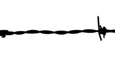 Barbed Wire Silhouette, can use for decoration, pattern, ornate, art illustration, or graphic design element. vector