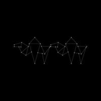 Pair Camel Polygonal Lines, can use for Pictogram, Logo Gram, Animal Figure, Website, Apps, or Graphic Design Element. Size Editable vector