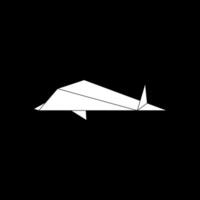 Shark Shape Inspired by Origami Form, can use for Aquatic Animal Figure, Logo, Pictogram, Apps, Website, or Graphic Design Element. Flat Style and Editable vector
