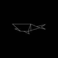 Shark Shape Inspired by Origami Form, can use for Logo, Pictogram, Aquatic Animal Figure, Apps, Website, or Graphic Design Element. vector