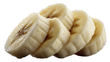 Sliced Banana Pieces on Transparent Background Fresh Fruit Healthy Snack png