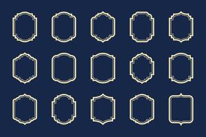 Decorative Frame elements mega set isolated on dark backgrounds. Set of luxury vintage frames vector