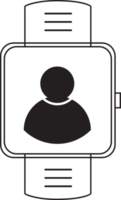 outline smartwatch with profile icon png