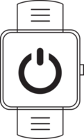 outline smartwatch with power icon png