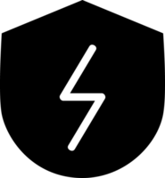 shield with a lightning bolt on it png