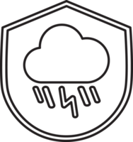 black and white cloud with lightning and rain icon png