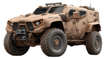 Dirtied Military Humvee Vehicle Off-Road in Desert Environment png